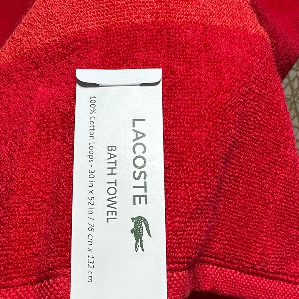 Lacoste Red Bath Towel